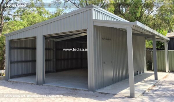 Car Parking Shed Two Wheeler Parking Shed Steel Tech Shed N0-3115