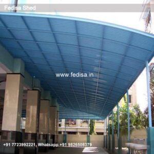 Parking Shed Retractable Car Parking Shed Curved Roof Shed Design N0-386