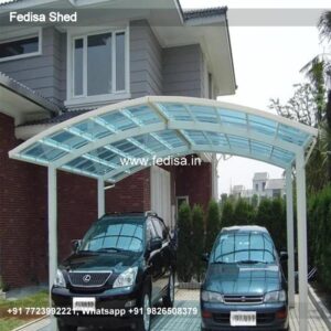 Parking Shed Steel Parking Shed Curved Roof Shed Design N0-1474