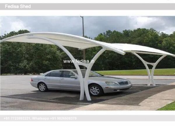 Car Parking Shed Bamboo Parking Shed Industrial Shed Structure Design N0-1587