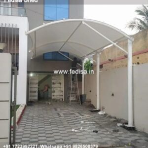 Car Parking Shed Temporary Car Parking Shed With Slanted Roof Plans N0-1847