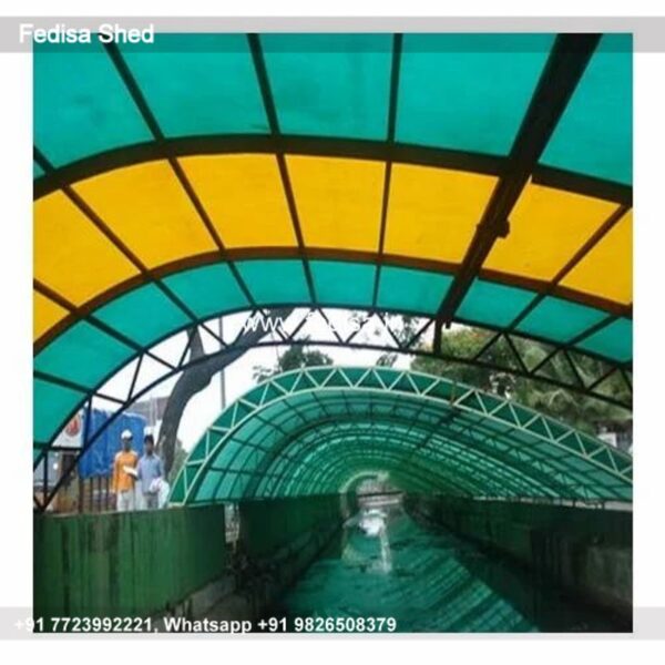 Parking Shed Fiber Shade For Car Parking Industrial Shed Drawing N0-2086