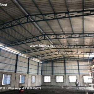 Industrial Shed Steel Fabricated Shed Pent Roof Design N0-619