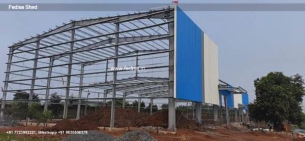 Industrial Shed Steel Sided Shed Tin Shed Building Design N0-3027
