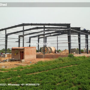 Elegant Industrial Shed Design with Steel Columns No-0023