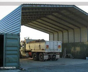 Industrial Shed Design with Stylish Exterior Roofing No-0116
