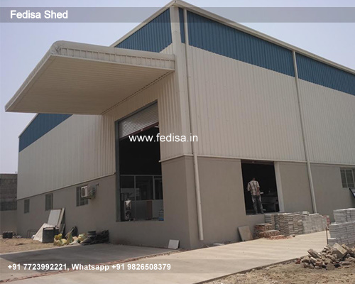 Industrial Shed Design with Steel Roof Framework No-0215