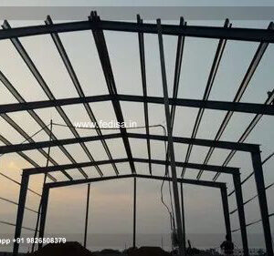 Industrial Shed Design with Open Roof Structural Design No-0259