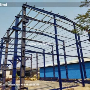 Elegant Industrial Shed Design with Open Span Layout No-0548