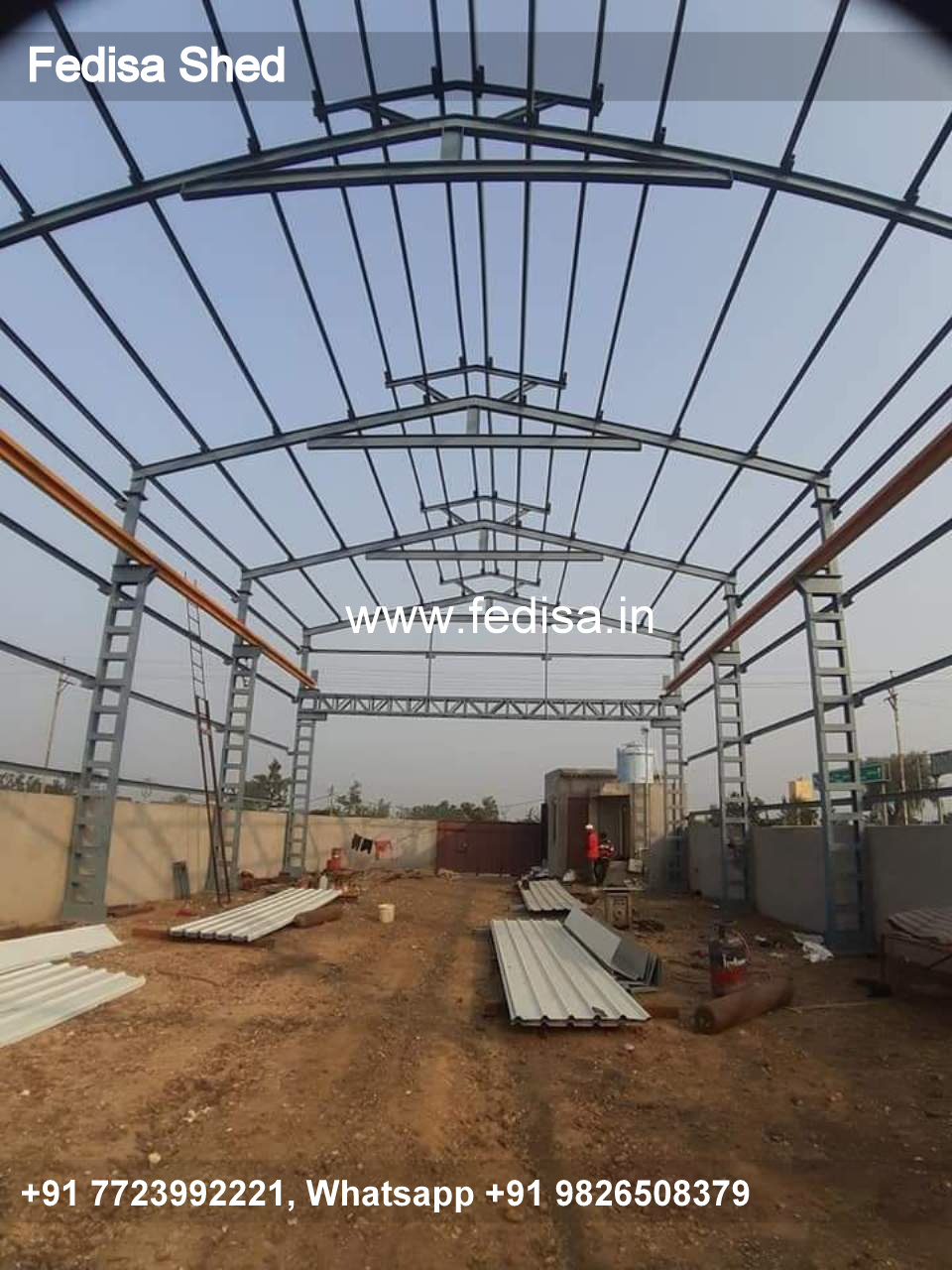 Industrial Shed Design with Durable Structural Roofing No-0779