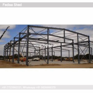 Industrial Shed Design with Durable Structural Steel Framework No-0955