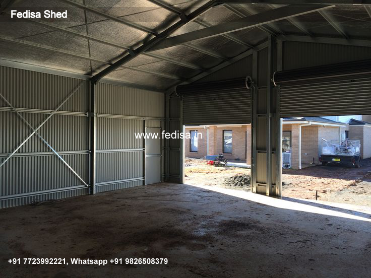 Industrial Shed Design with Strong Metal Roofing No-1580