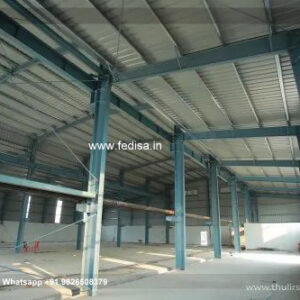 Industrial Shed Design with Heavy Steel Roof Construction No-2402