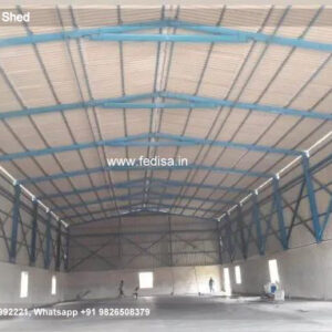 Industrial Shed Design with Spacious Warehouse Framework