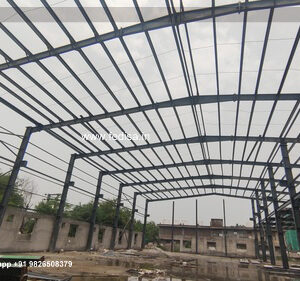 Industrial Shed Design with Strong Roofing Support Beams
