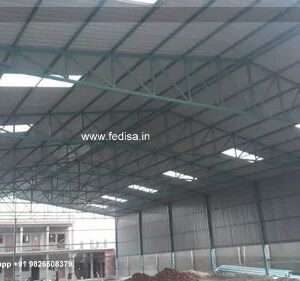 Industrial Shed Design with Spacious Steel Beam Framework
