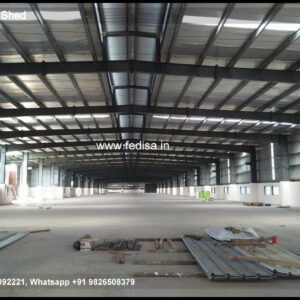 Industrial Shed Design with Spacious Open Industrial Structure