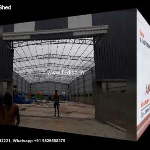Industrial Shed Factory Shed Fabrication Closed Car Shed Design N0-3599