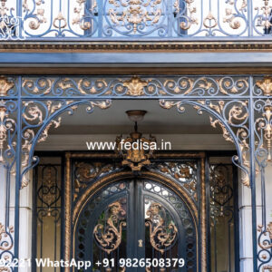 Premium House Elevation Iron Design for Villas No-0005