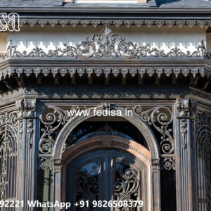 House Elevation Iron Design with Modern Patterns No-0009