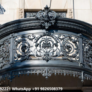 House Elevation Iron Design with Elegant Detailing No-0024