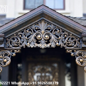 House Elevation Iron Design with Artistic Patterns No-0045