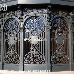 Modern Iron Grill Design for House Elevation No-0047