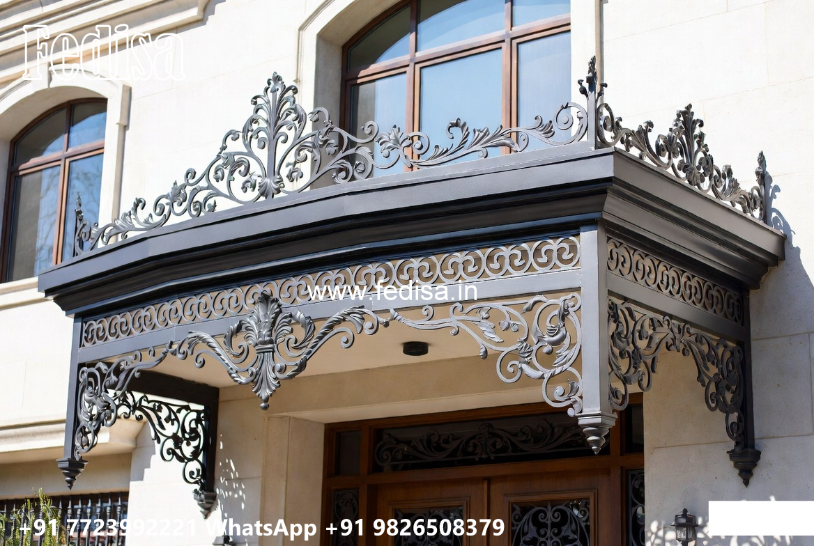 House Elevation Iron Design with Contemporary Architecture No-0058