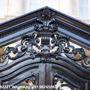 House Elevation Iron Design with Artistic Exterior Style No-0084