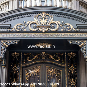 House Elevation Iron Design with Stylish Wall Features No-0108