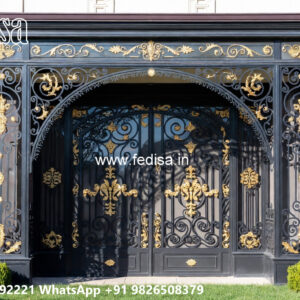 Stylish House Elevation Iron Architectural Style No-0132