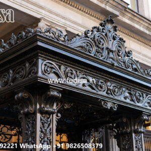 House Elevation Iron Design with Stylish Structural Layout No-0138