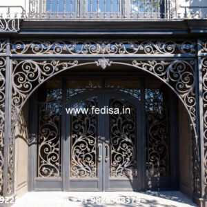 House Elevation Iron Design with Stylish Artistic Framework No-0169