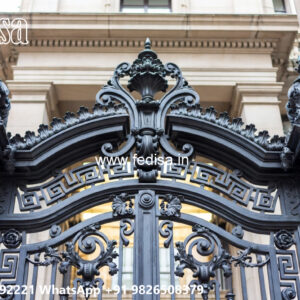 House Elevation Iron Design with Elegant Metal Patterns No-0178
