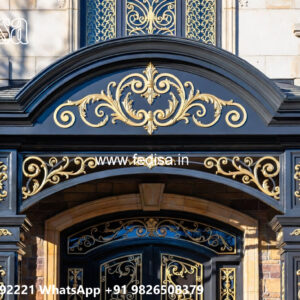 House Elevation Iron Design with Stylish Decorative Grill No-0233