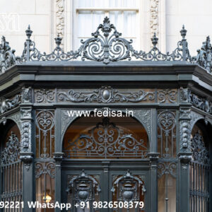 House Elevation Iron Design with Elegant Outdoor Patterns No-0239