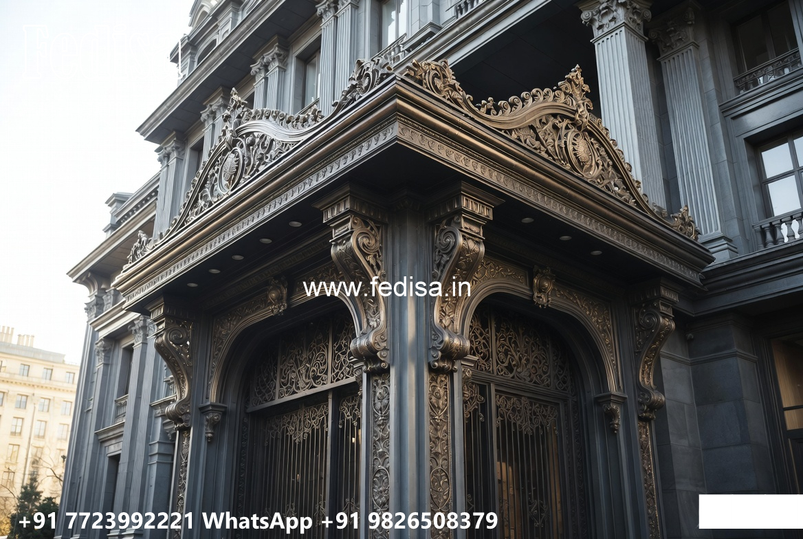 House Elevation Iron Design with Stylish Luxury Architecture No-0242