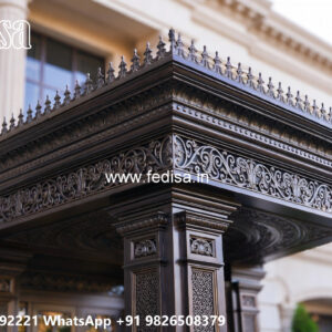 House Elevation Iron Design with Premium Metal Texture No-0260