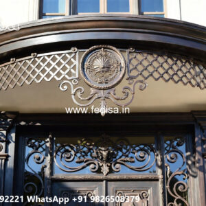 House Elevation Iron Design with Stylish Balcony Framework No-0308