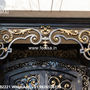 House Elevation Iron Design with Elegant Exterior Details No-0310