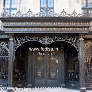 House Elevation Iron Design with Modern Artistic Features No-0318