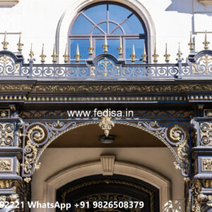 House Elevation Iron Design with Stylish Luxury Panels No-0364