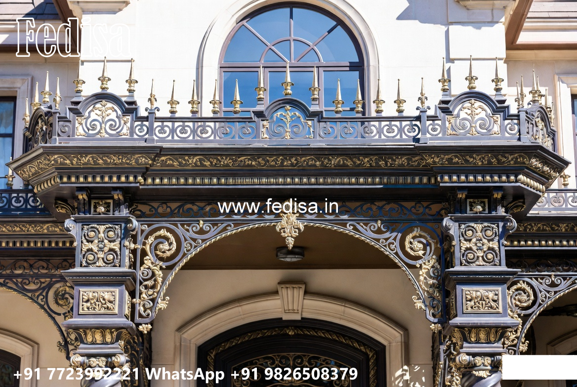 House Elevation Iron Design with Stylish Luxury Panels No-0364
