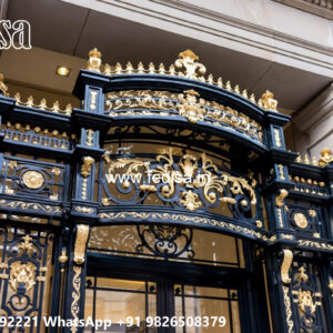 House Elevation Iron Design with Stylish Structural Framework No-0376