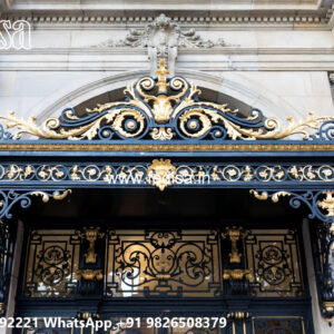 House Elevation Iron Design with Modern Outdoor Features No-0415