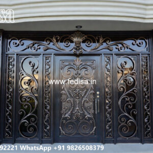 House Elevation Iron Design with Stylish Front Patterns No-0431