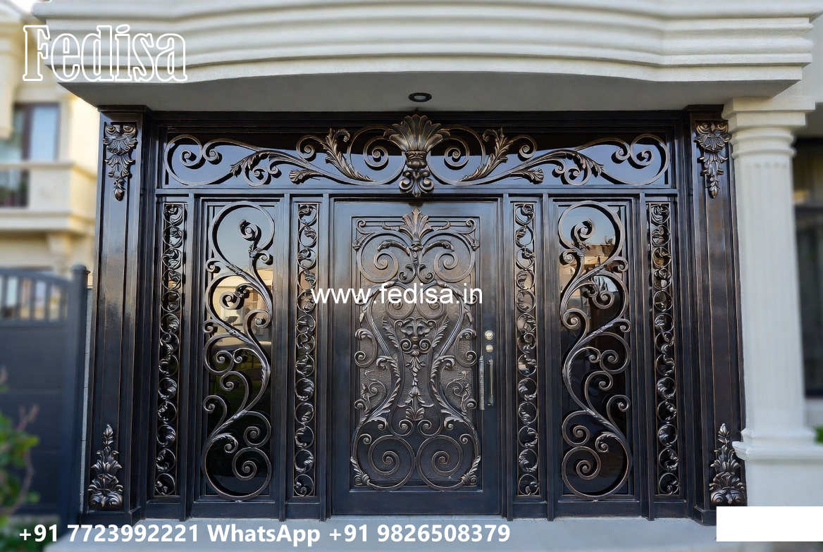 House Elevation Iron Design with Stylish Front Patterns No-0431