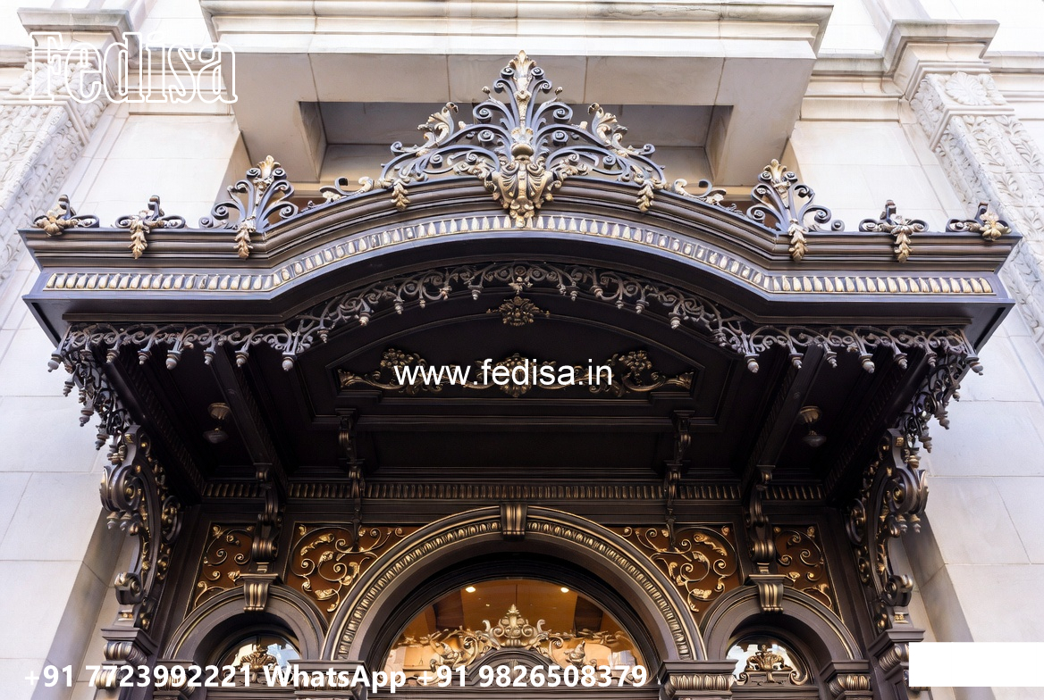 House Elevation Iron Design with Attractive Geometric Appeal No-0450
