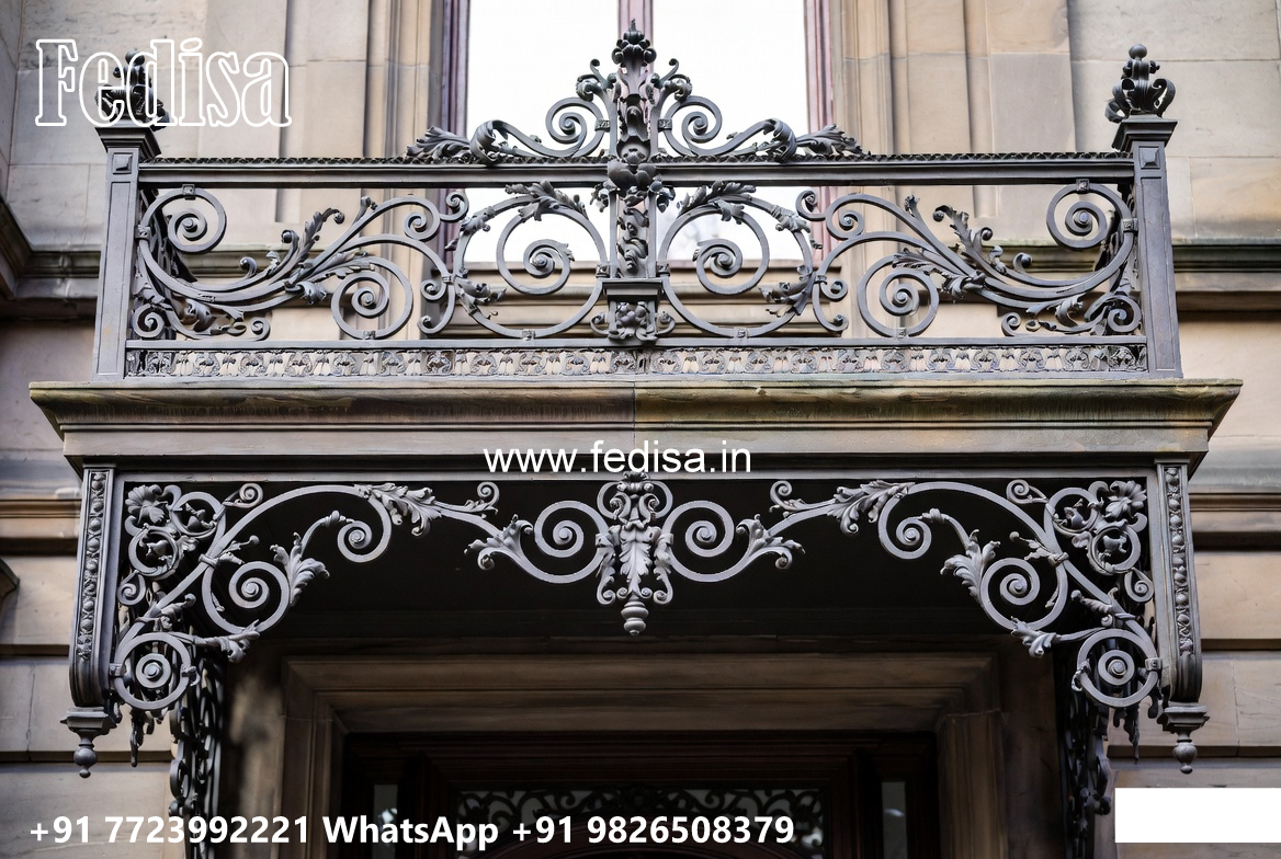 Modern Villa Elevation Iron Grill Design No-0509