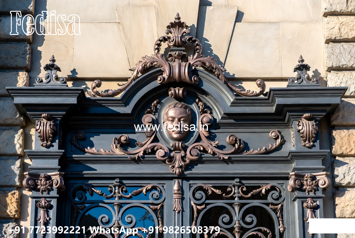 Villa Elevation Iron Design with Stylish Patterns No-0511